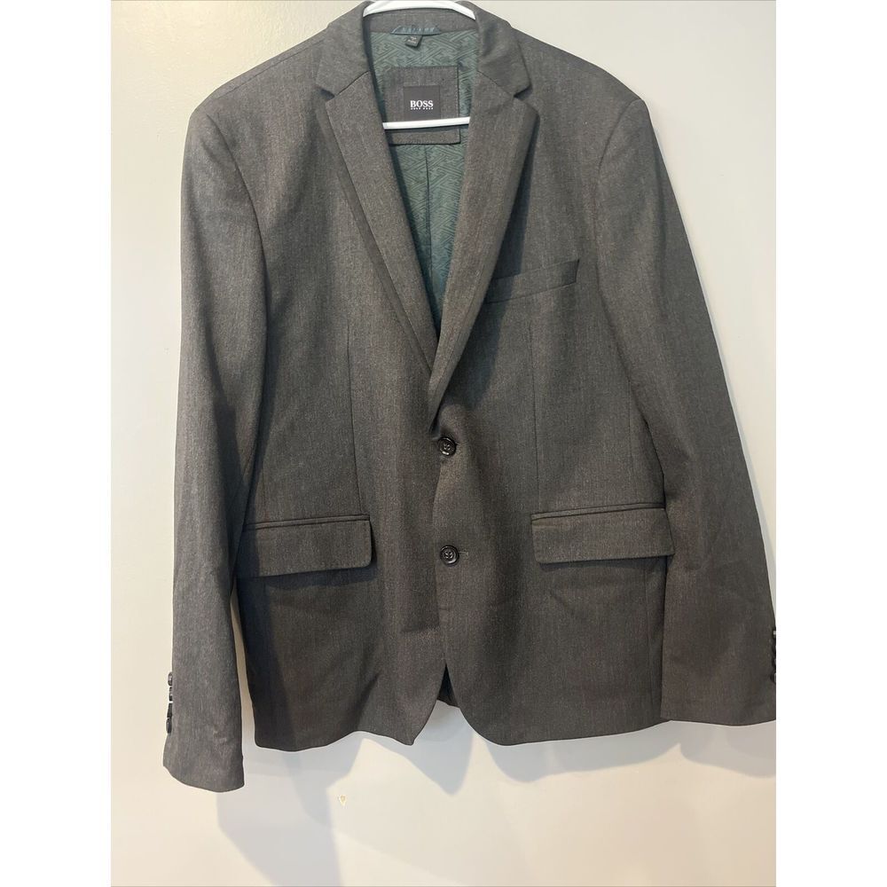 BOSS Hugo Coastes Suit Jacket 40 R 40R Dark Gray